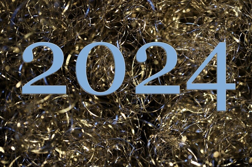 sparkles background with 2024